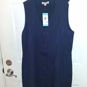 Steve Madden Navy Pinstripe Dress